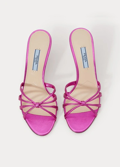 Shop Prada Heeled Sandals In Fuxia