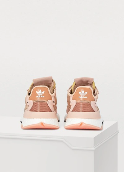 Shop Adidas Originals Nite Jogger Trainers In Or Rose Metallise