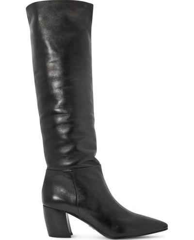 Shop Prada Banana Heeled Boots In Black