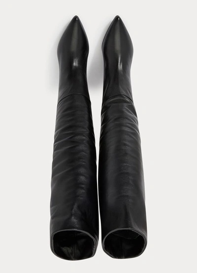 Shop Prada Banana Heeled Boots In Black