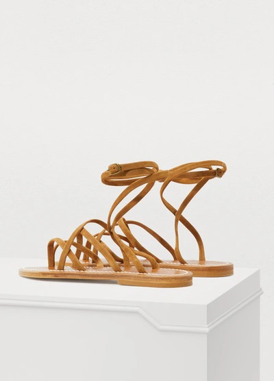 Shop Kjacques Zenobie Sandals In Bran