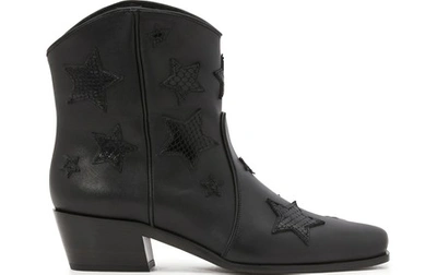 Shop Miu Miu Star Detail Boots In Black