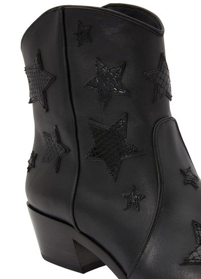 Shop Miu Miu Star Detail Boots In Black