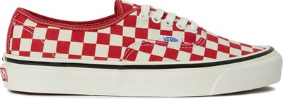Shop Vans Authentic 44 Sneakers In Red/check