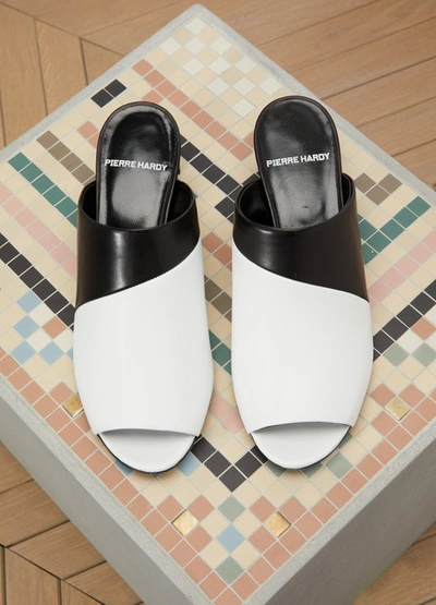 Shop Pierre Hardy Leather Heeled Mules In White