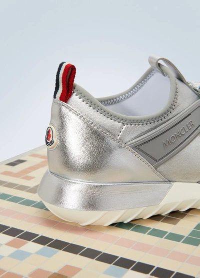 Shop Moncler Meline Sneakers In Silver