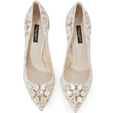 Shop Dolce & Gabbana Bellucci Pumps In White