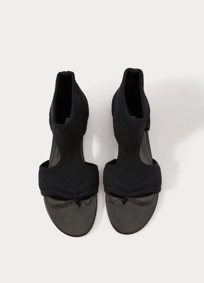 Shop Prada Flat Sandals In Black