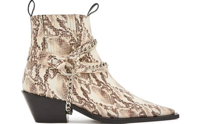 Shop Anine Bing Harris Ankle Boots In Python