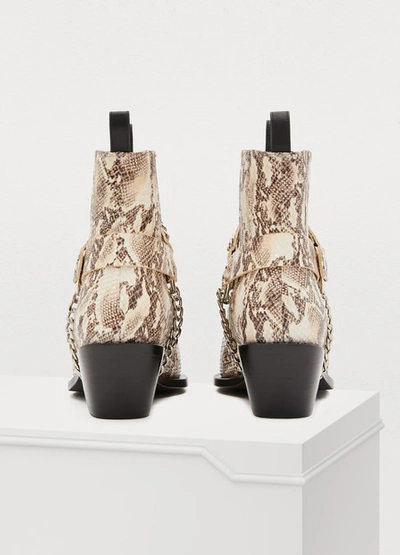 Shop Anine Bing Harris Ankle Boots In Python