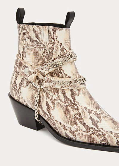 Shop Anine Bing Harris Ankle Boots In Python