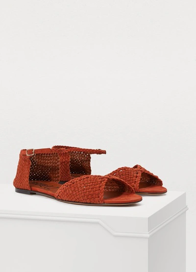 Shop Michel Vivien Babeth Sandals In Bigarade