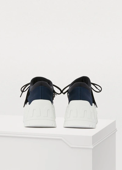 Shop Miu Miu Platform Sock Trainers In Bleu