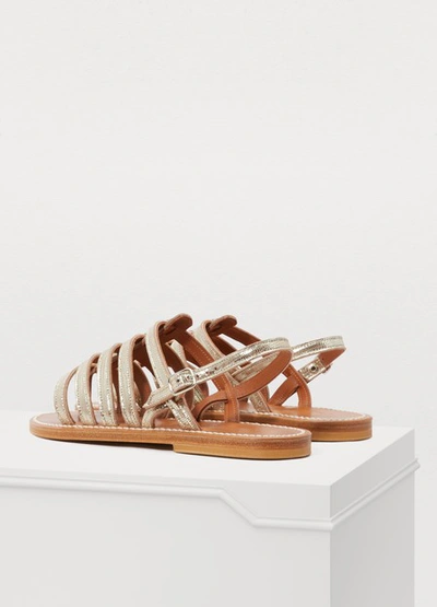 Shop K.jacques Homere Lamé Leather Sandals In Gold