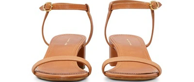 Shop Mansur Gavriel Plant Leather Sandals In Camel