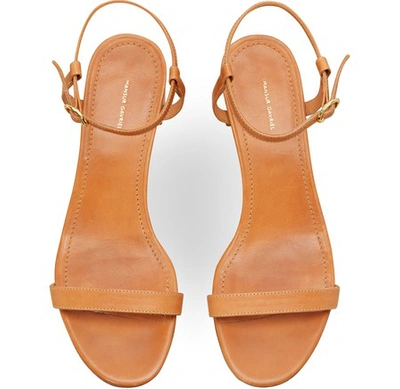 Shop Mansur Gavriel Plant Leather Sandals In Camel