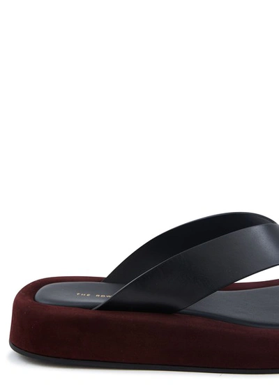 Shop The Row Ginza Sandals In Black - Burgundy