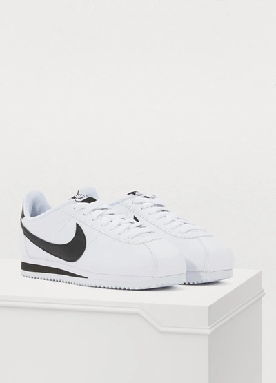 Shop Nike Classic Cortez Trainers In White Black White