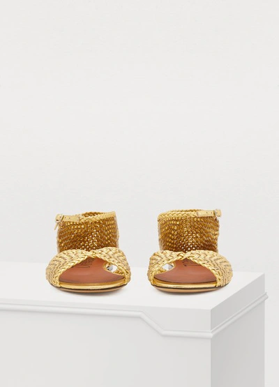 Shop Michel Vivien Babeth Sandals In Gold