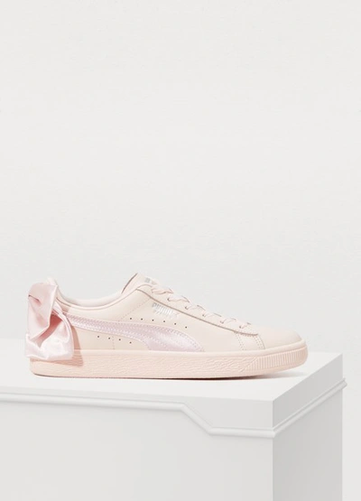 Shop Puma Bow Sneakers In Pink