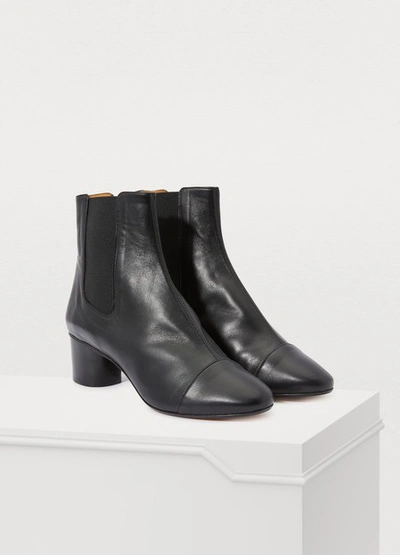 Shop Isabel Marant Danae Heeled Ankle Boots In Black