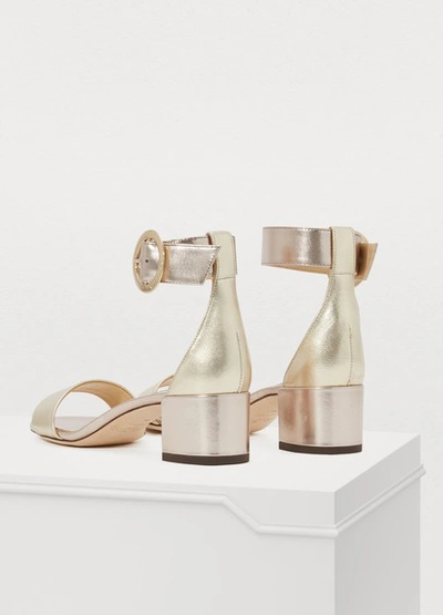 Shop Jimmy Choo Jaimie 40 Sandals In Gold