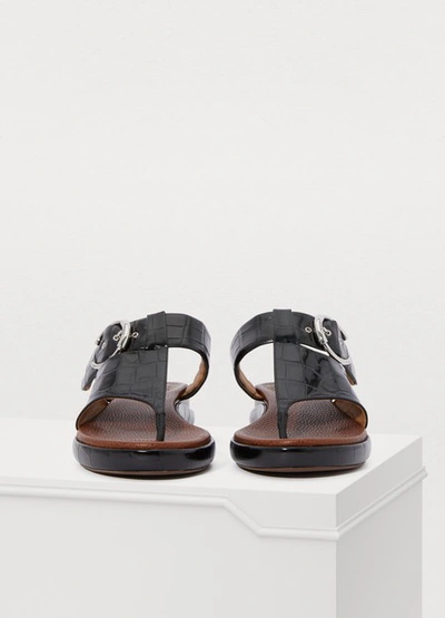 Shop Chloé Wave Sandals In Black