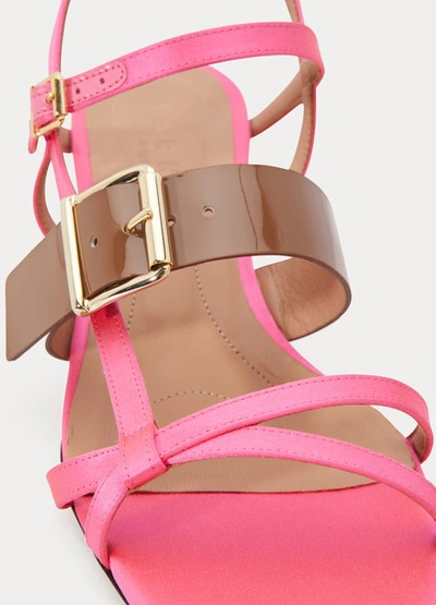 Shop Marni Heeled Sandals In Candy+marmot
