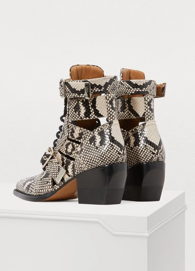 Shop Chloé Rylee Ankle Boots In Light Grey