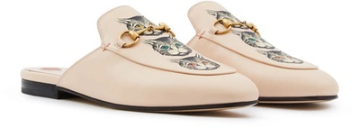 Shop Gucci Princetown Mules In Light Pink