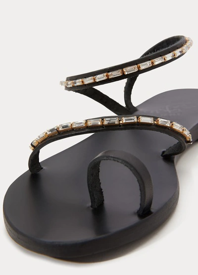 Shop Ancient Greek Sandals Apli Eleftheria Diamonds Sandals In Black