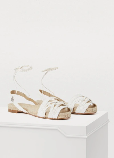 Shop Ball Pages Double Cross Espadrilles In White