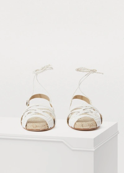 Shop Ball Pages Double Cross Espadrilles In White