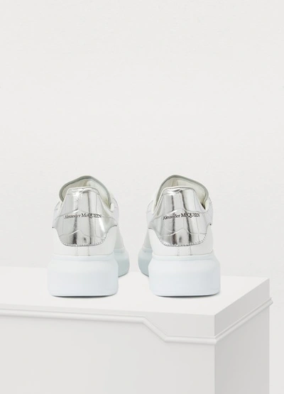 Shop Alexander Mcqueen Oversize Sneakers In 9071 - White/silver
