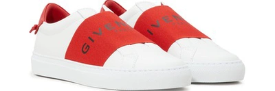 Shop Givenchy Urban Street Leather Trainers In Red