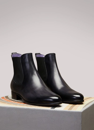 Shop Berluti Classic Chelsea Boots In Nero Grigio