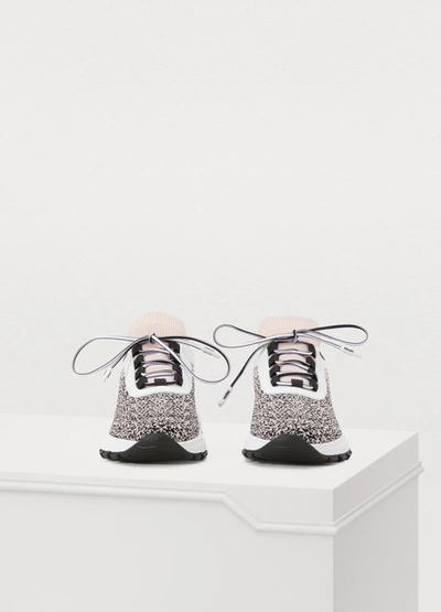Shop Prada Low-top Sneakers In Alabastro+nero