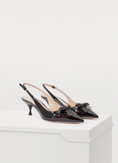 Shop Miu Miu Patent Leather Pumps In Black