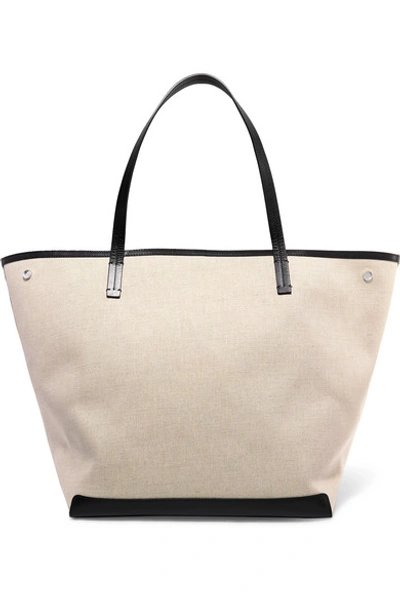 Shop The Row Park Xl Leather-trimmed Canvas Tote In Neutral