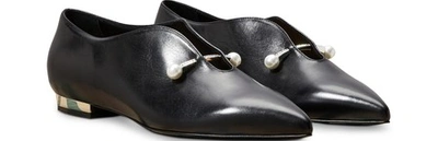 Shop Coliac Giada Leather Sandals In Black