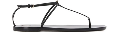 Shop Valentino Garavani Flat Sandals In Black