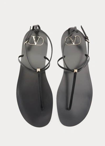 Shop Valentino Garavani Flat Sandals In Black
