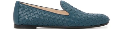 Shop Bottega Veneta Loafers In Brighton Blue