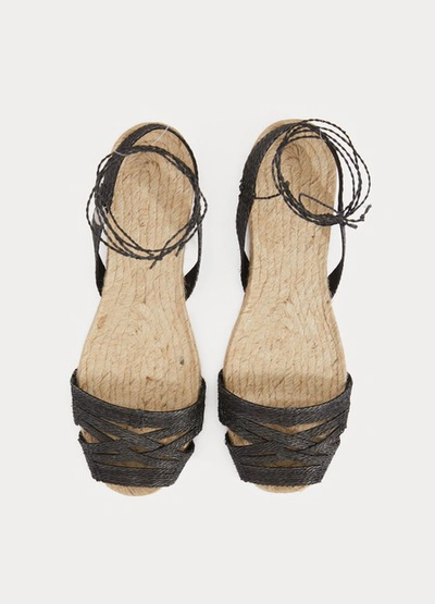 Shop Ball Pages Double Cross Espadrilles In Black