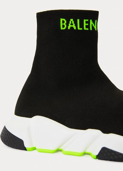 Shop Balenciaga Speed Sneakers In Black / Yellow Fluo