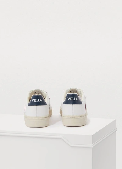 Shop Veja V-12 Trainers In Extra Wht/nautico/marsala