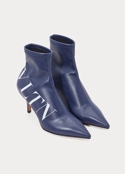 Shop Valentino Gavarani Vltn Ankle Boots In Blue