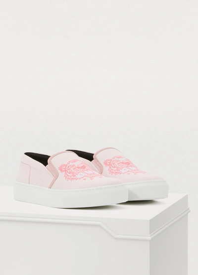 Shop Kenzo Tiger Sneakers In Pastel Pink