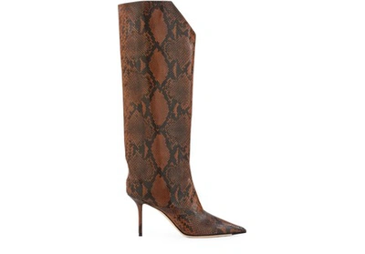 Shop Jimmy Choo Brelan 85 Boots In Cuoio