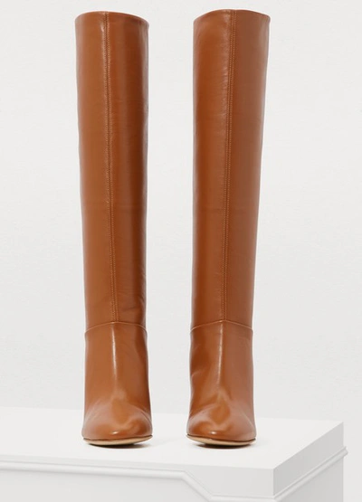 Shop Acne Studios High-heeled Boots In Brown